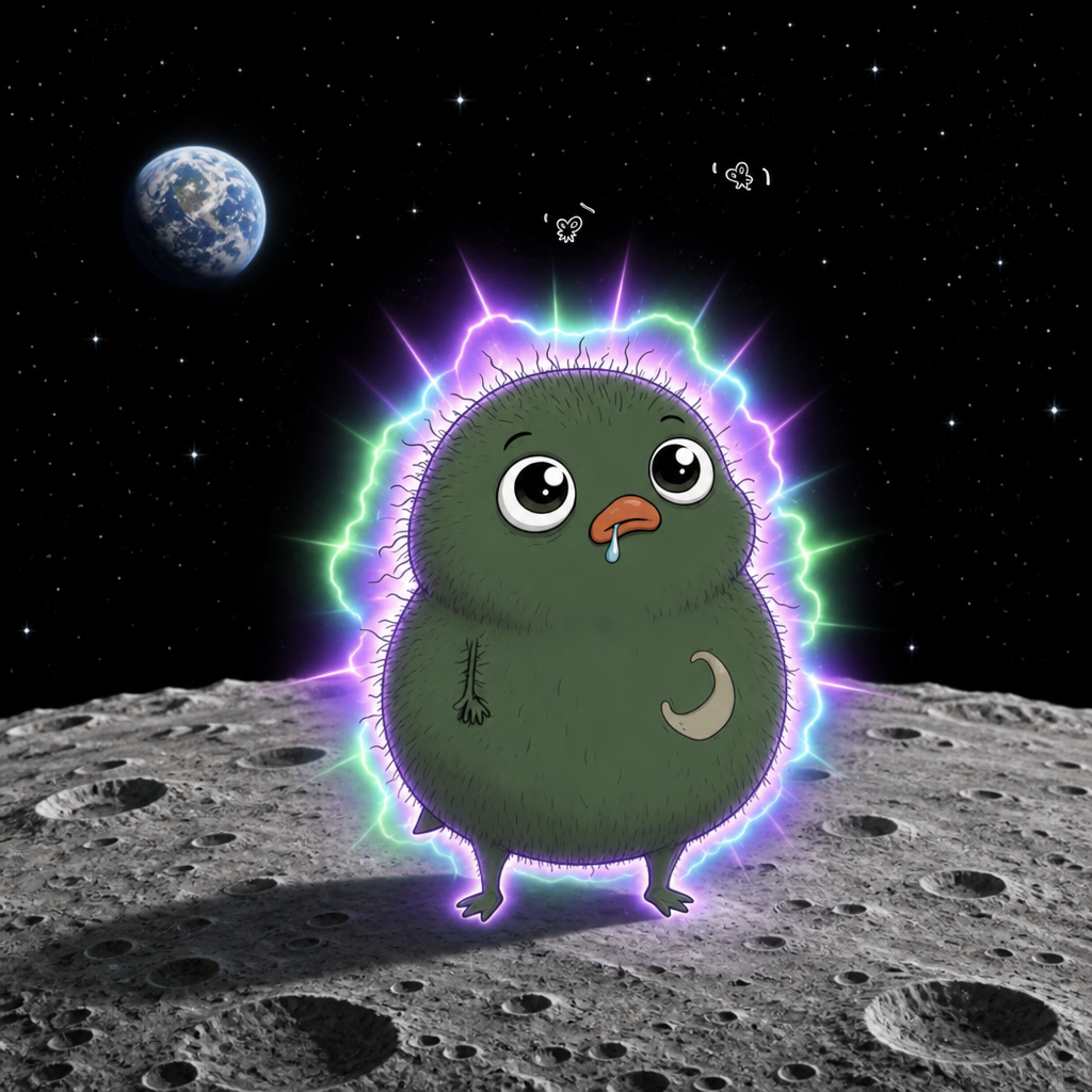 Baby Pistacio on the moon